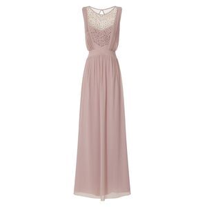 Little Mistress Womens/Ladies Mink Pearl Yoke Maxi Dress / Mink